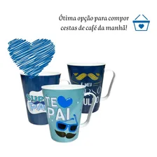 Xicara Tema Dia Dos Pais Kit 10 Pçs Variadas De Plastico Foto mini 4