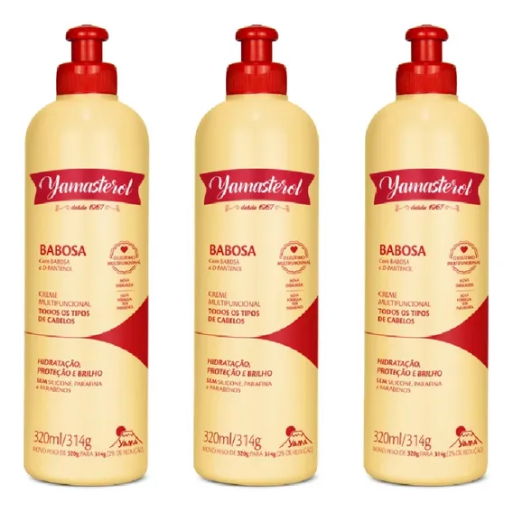Yamá Creme Multifuncional Yamasterol 3 Unidades Babosa 320g Foto 1