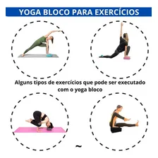 Yoga Bloco Tijolo De Pilates Funcional Em Eva Alongamentos Cor Yoga Bloco Rosa Foto mini 4