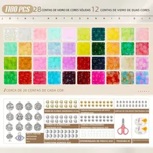 Zavanese Kit Para Fazer Pulseiras Kit Miçangas Coloridas Infantil 1800 Peças Miçangas Infantil Foto mini 2