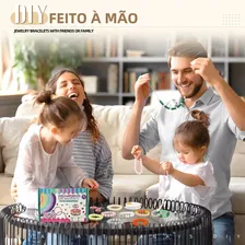 Zavanese Kit Para Fazer Pulseiras Kit Miçangas Coloridas Infantil 1800 Peças Miçangas Infantil Foto mini 3