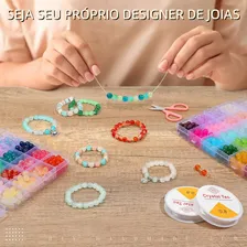 Zavanese Kit Para Fazer Pulseiras Kit Miçangas Coloridas Infantil 1800 Peças Miçangas Infantil Foto mini 4