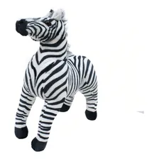 Zebra Realista Em PĂ© 42cm - PelĂșcia Foto mini 1