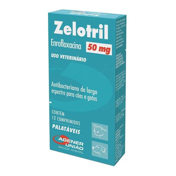 Zelotril 50mg Para Cães E Gatos C/ 12 Comprimidos - Agener Foto 1