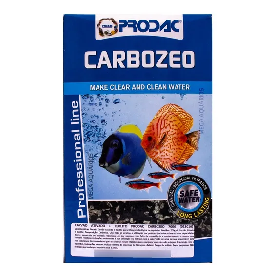 Zeolite + Carvão Ativado Prodac Carbozeo 700g Aquário Lago Foto 1