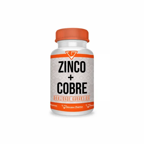 Zinco Quelato 15mg + Cobre Quelato 1mg - 60 Cápsulas Sabor Sem Sabor Foto 1