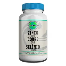 Zinco Quelato + Cobre Quelato + Selênio Quelato-120 Cápsulas Sabor Sem Sabor Foto  mini 1