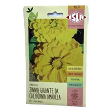 Zinnia Gigante Da Calif贸rnia Amarela - 300mg = 50 Sementes Foto mini 1