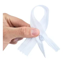 Zíper Invisível Branco - 40cm Pacote Com 50 Unidades - Nybc Foto  mini 1