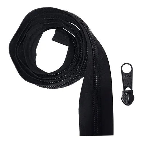 Ziper N10° Extra Grosso 5 Metros E 8 Cursor Cor Preto Códx65 Foto 1