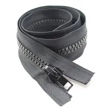 ZĂper Tratorado Extra Forte P/ Moletom Jaqueta Blusa - NÂș 8 Cor Preto Foto mini 1