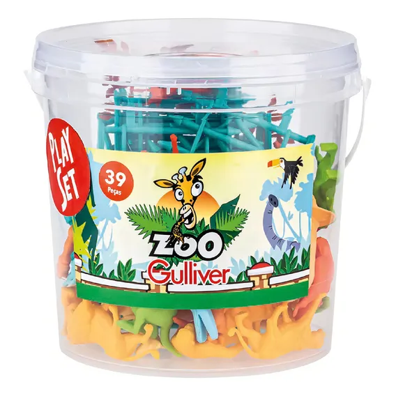 Zoológico Balde Com Figuras 1040 - Gulliver Foto 1