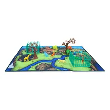 Zool贸gico playset miniaturas com tapete G Gulliver 1050 Foto mini 1