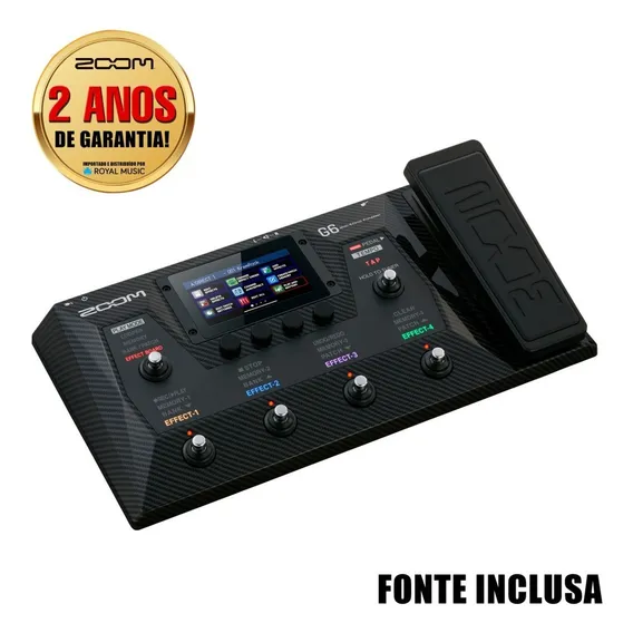 Zoom G6 - Pedaleira Para Guitarra Cor Preto Foto 1